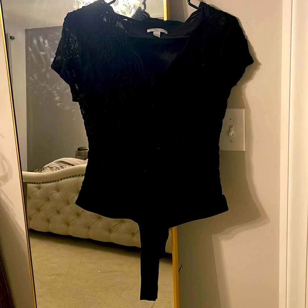 Black Embroidered bodysuit